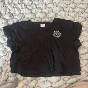 Gymshark black crop top- size large